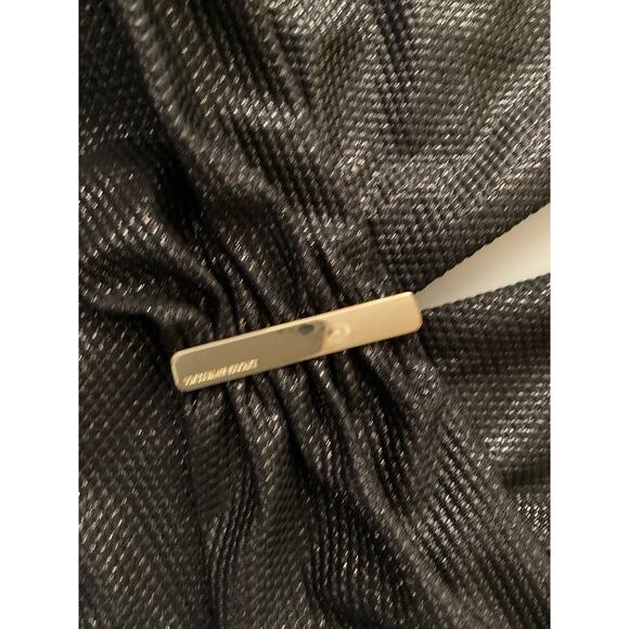 Victoria's Secret Women's Swimsuit Size L Black Glitter Deep V NWOT - Picture 3 of 6